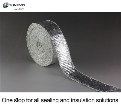 Foil aliminyòm kouvwi Fiberglass Tape